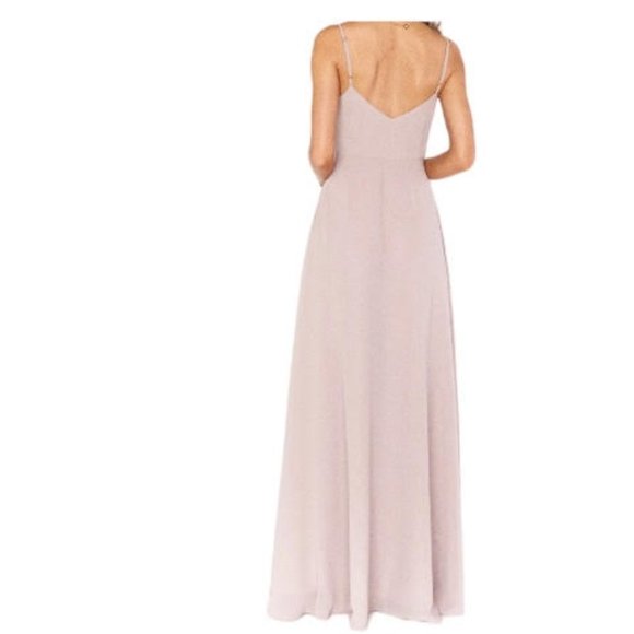 Show Me Your MUMU XL Beige Faith Spaghetti Strap Chiffon Gown EUC - Picture 2 of 7